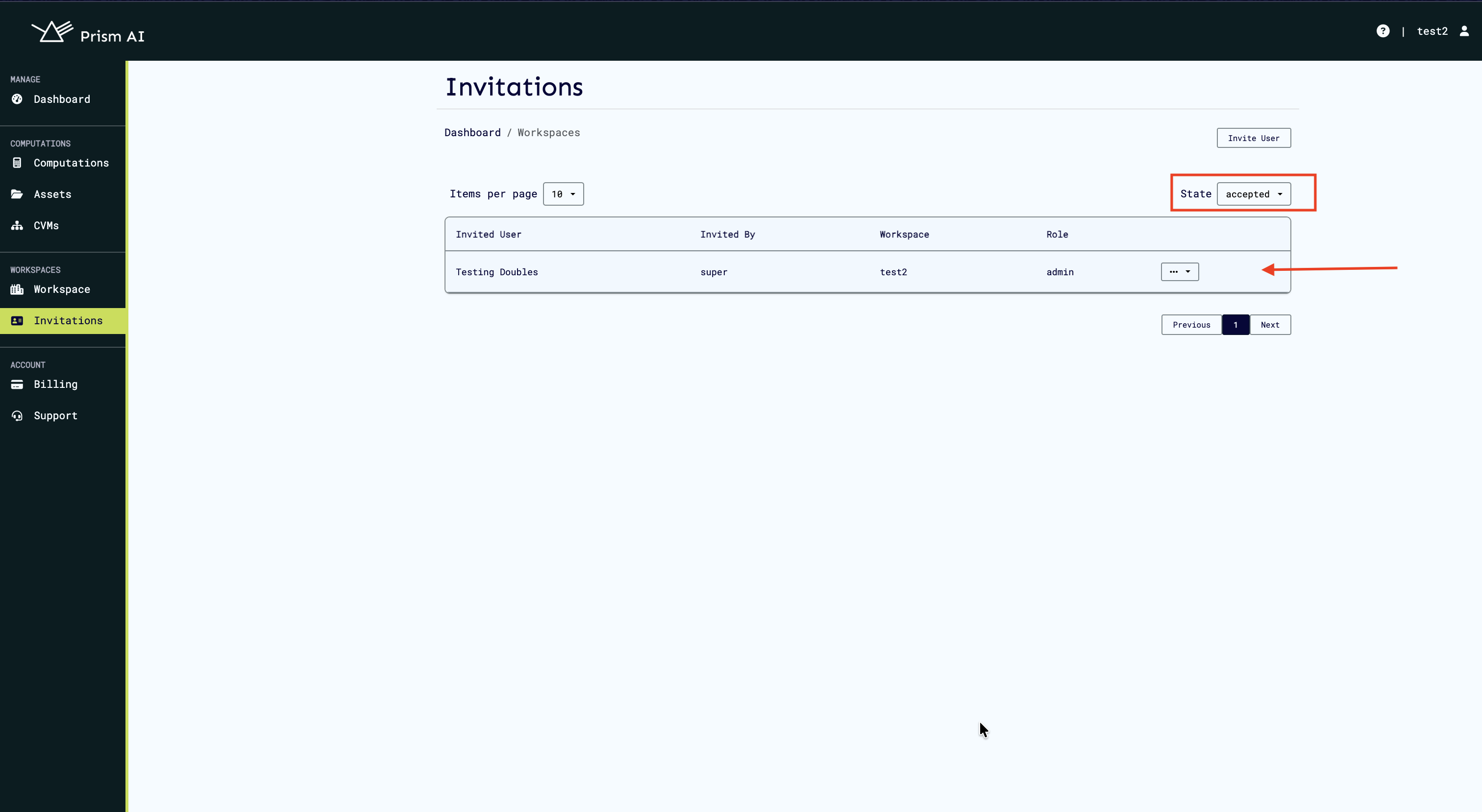 Accepted Invitations