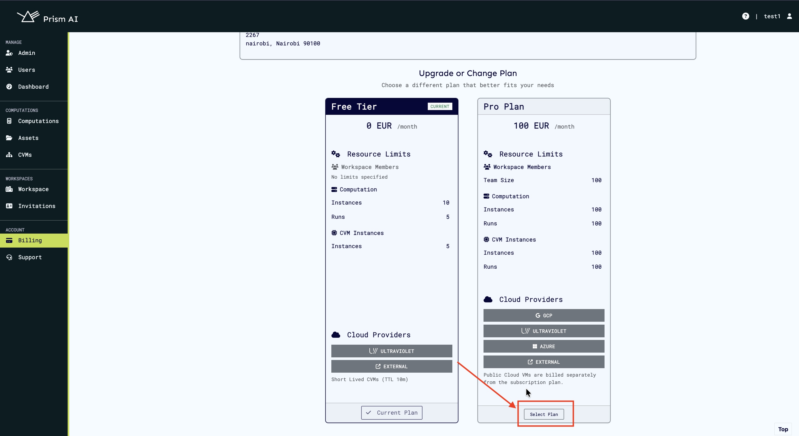 Select Plan