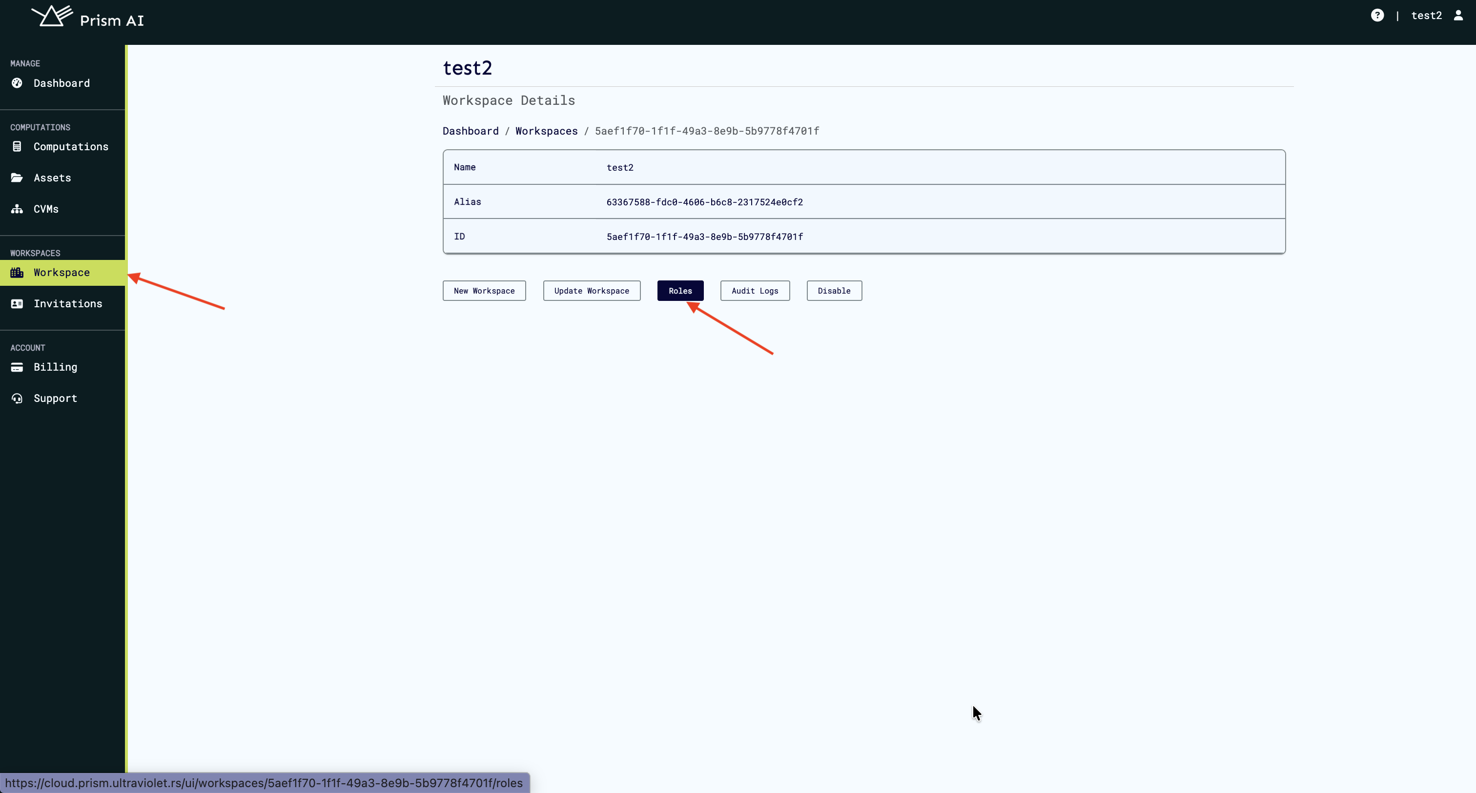 Roles Page